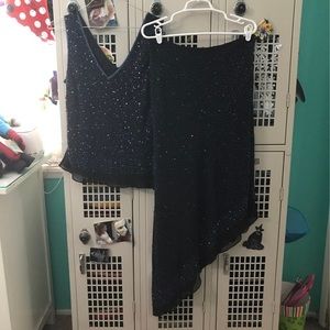 Beaded top and skirt set